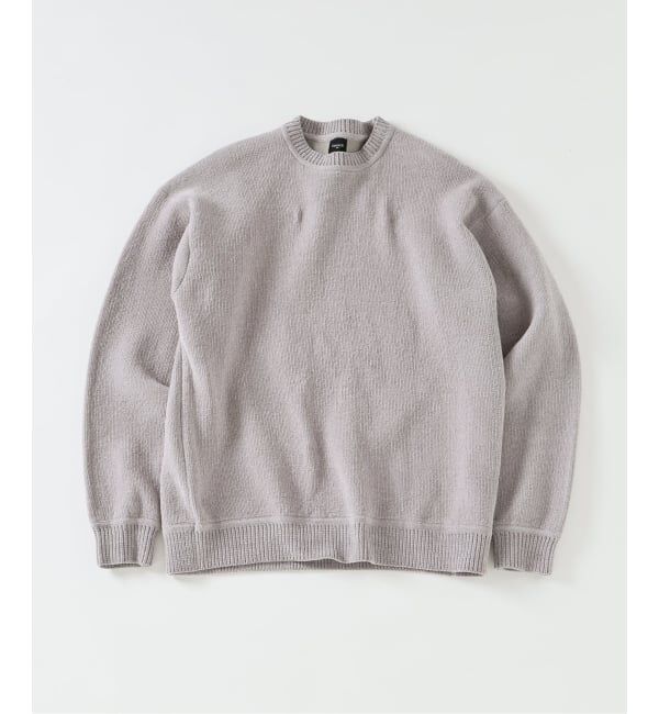EDIFICE「《追加》シェニール ヤーン クルーネック ニット」|ニット・セーター|グレーB