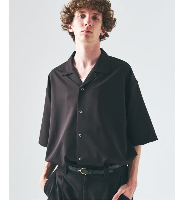 417 EDIFICE「TRリングドット オープンシャツ」|シャツ・ブラウス|ブラック