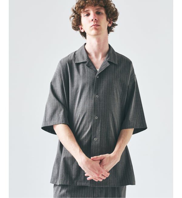 417 EDIFICE「TRリングドット オープンシャツ」|シャツ・ブラウス|グレーA