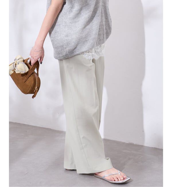 JOURNAL STANDARD「《追加3》【撥水/接触冷感/洗える/UV】リネンナイロンストレッチスラックス」|スラックス|