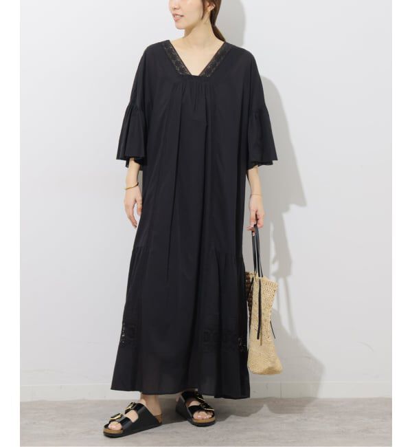 JOURNAL STANDARD relume「《予約》コットンボイルVネックレースワンピース」|ワンピース|