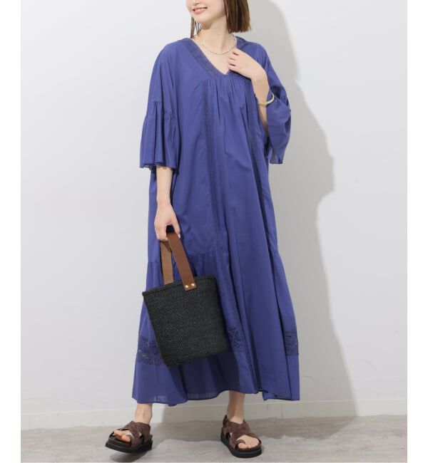 JOURNAL STANDARD relume「《予約》コットンボイルVネックレースワンピース」|ワンピース|