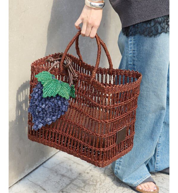 JOURNAL STANDARD「《予約》別注【VARNY &times; MARCOMONDE &times; JOURNAL STANDARD】 FRUITS BAG」|かごバッグ|ブラウン