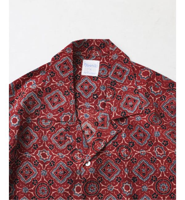 JOURNAL STANDARD relume「《予約》bunai / ブナイ 別注 アジュラク プリント オープンカラー半袖シャツ」|シャツ・ブラウス|