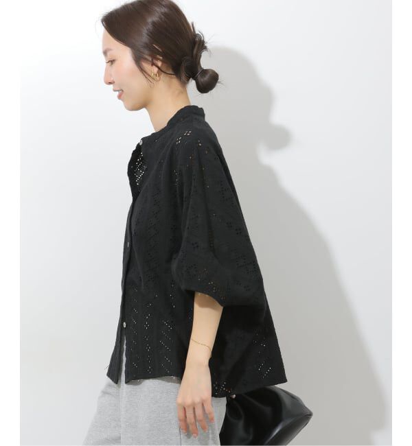 JOURNAL STANDARD relume「《予約》コットンカットワーク刺繍ポンチョブラウス」|シャツ・ブラウス|