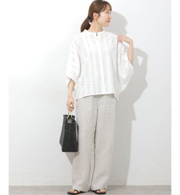 JOURNAL STANDARD relume「《予約》コットンカットワーク刺繍ポンチョブラウス」|シャツ・ブラウス|