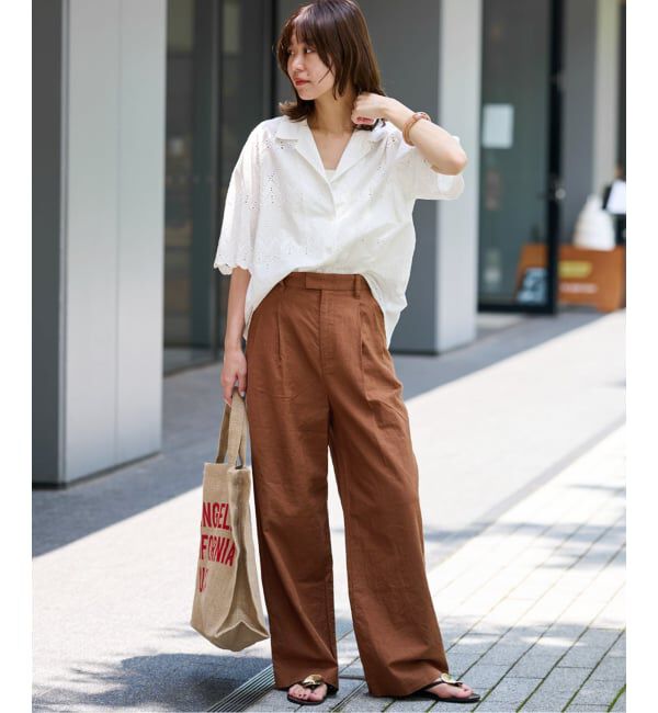 JOURNAL STANDARD relume「《WEB限定追加予約》コットンカットワーク刺繍開襟シャツ」|シャツ・ブラウス|