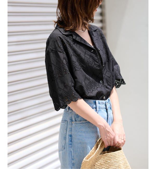 JOURNAL STANDARD relume「《WEB限定追加予約》コットンカットワーク刺繍開襟シャツ」|シャツ・ブラウス|