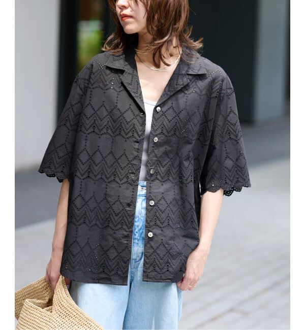 JOURNAL STANDARD relume「《WEB限定追加予約》コットンカットワーク刺繍開襟シャツ」|シャツ・ブラウス|