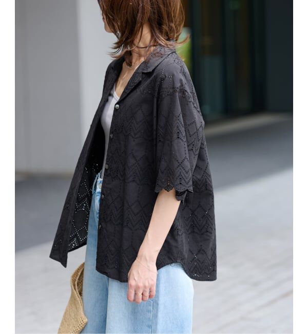 JOURNAL STANDARD relume「《WEB限定追加予約》コットンカットワーク刺繍開襟シャツ」|シャツ・ブラウス|