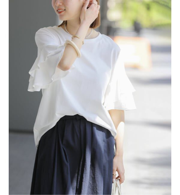 JOURNAL STANDARD relume「《WEB限定追加予約》天竺フリルTEE」|Tシャツ・カットソー|