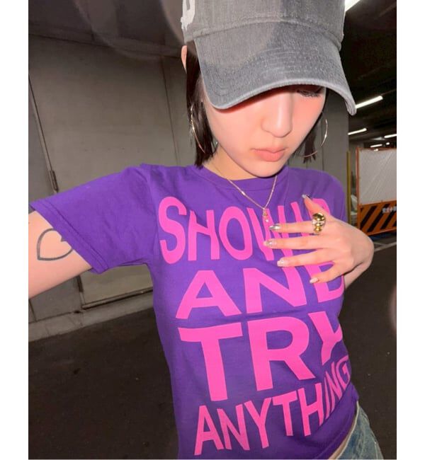 Oriens JOURNAL STANDARD「《追加予約》SHOW UP プリントTEE」|Tシャツ・カットソー|パープル