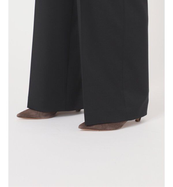 NOBLE「《追加》【洗える】エステルツイルストレッチスラックスパンツ7」|スラックス|