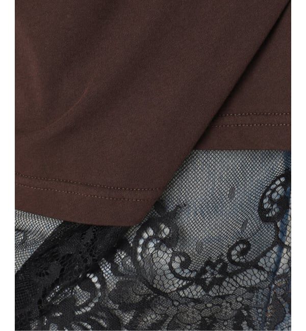 U by SPICK&SPAN「《予約》ハーフスリーブレースTEE」|Tシャツ・カットソー|