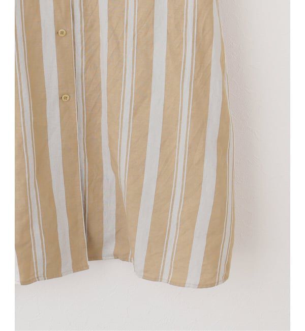 Spick and Span「ストライプオープンカラーシャツワンピース」|ワンピース|