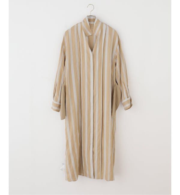 Spick and Span「ストライプオープンカラーシャツワンピース」|ワンピース|