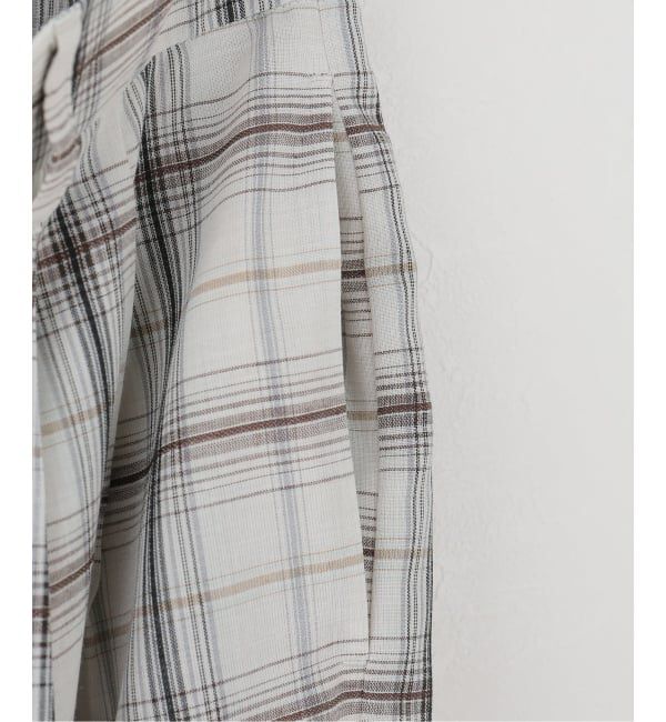 Spick and Span「《セットアップ可》2タックチェックパンツ」|スラックス|