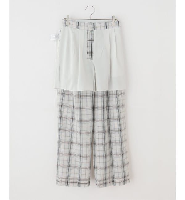 Spick and Span「《セットアップ可》2タックチェックパンツ」|スラックス|