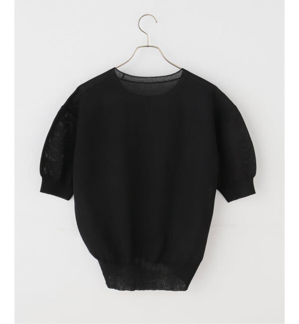 Spick and Span「《手洗い可》シアーミラノリブパフスリーブプルオーバー」|ニット・セーター|