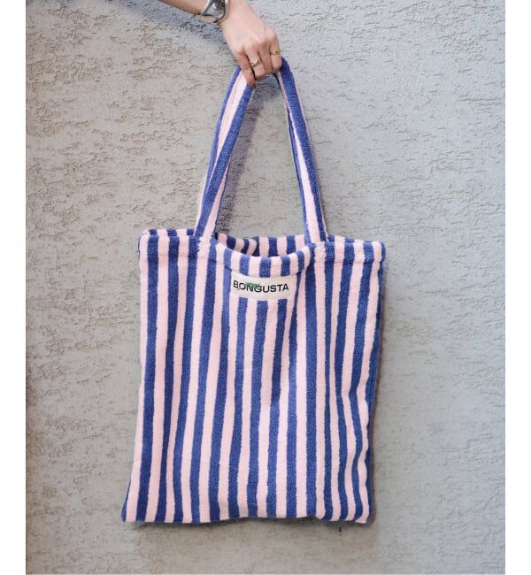  「《追加予約/一部カラーWEB限定》BONGUSTA/ボングスタ STRIPED トートバッグ」|トートバッグ|ネイビー
