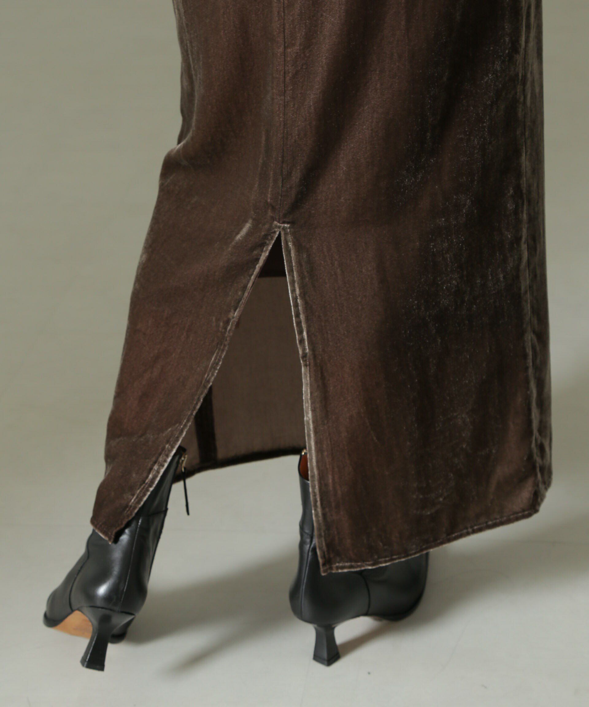 nano･universe「ベロアナロースカート」|スカート|