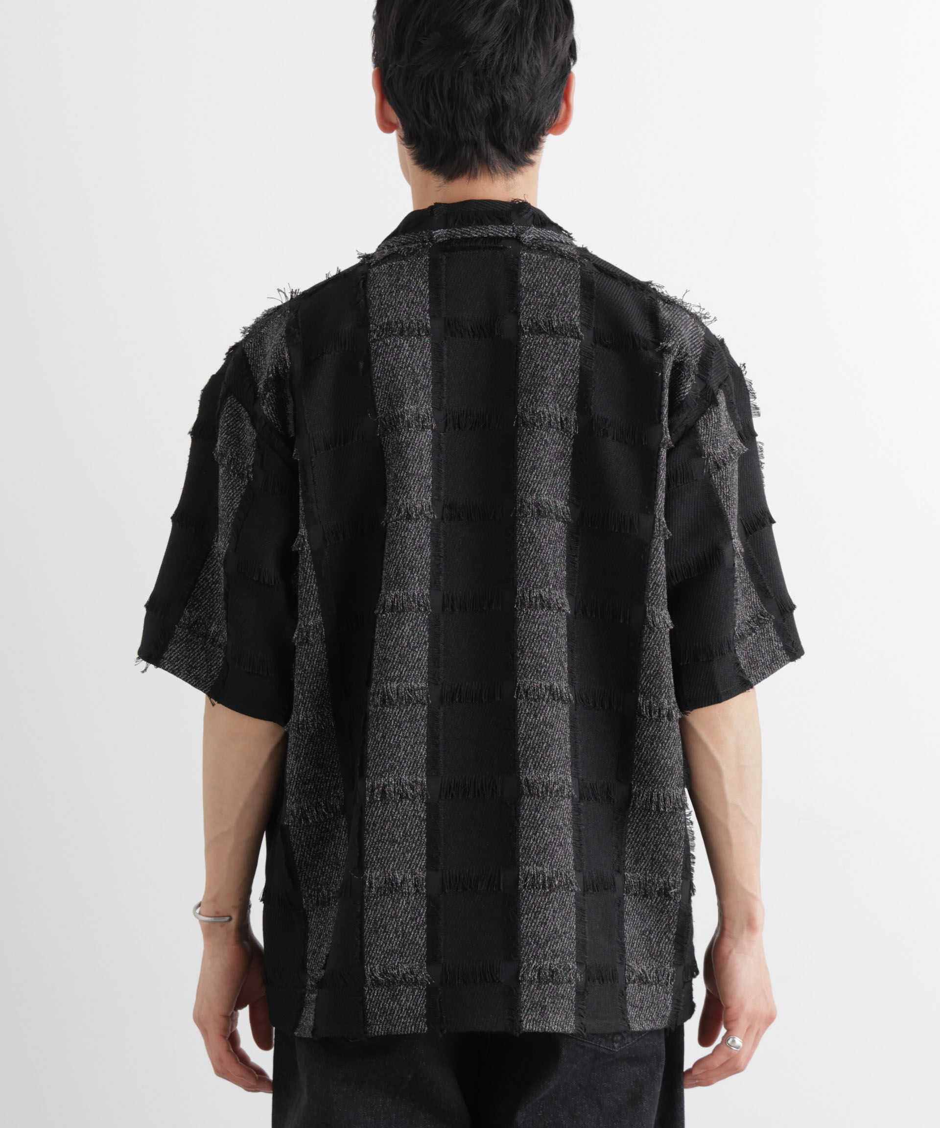 nano･universe「カットジャガードフリンジシャツ」|シャツ・ブラウス|