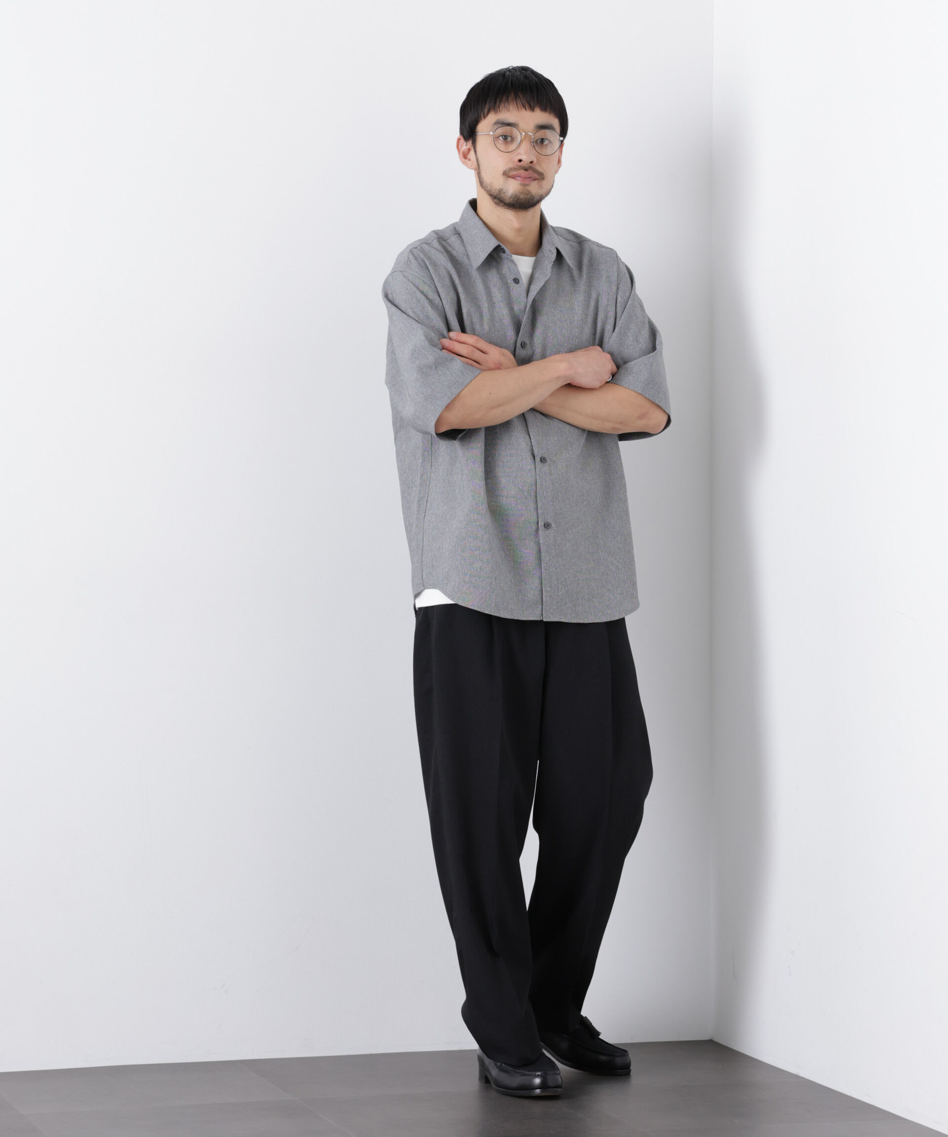 nano･universe「テックリネン スラックス(セットアップ可)」|チノ|