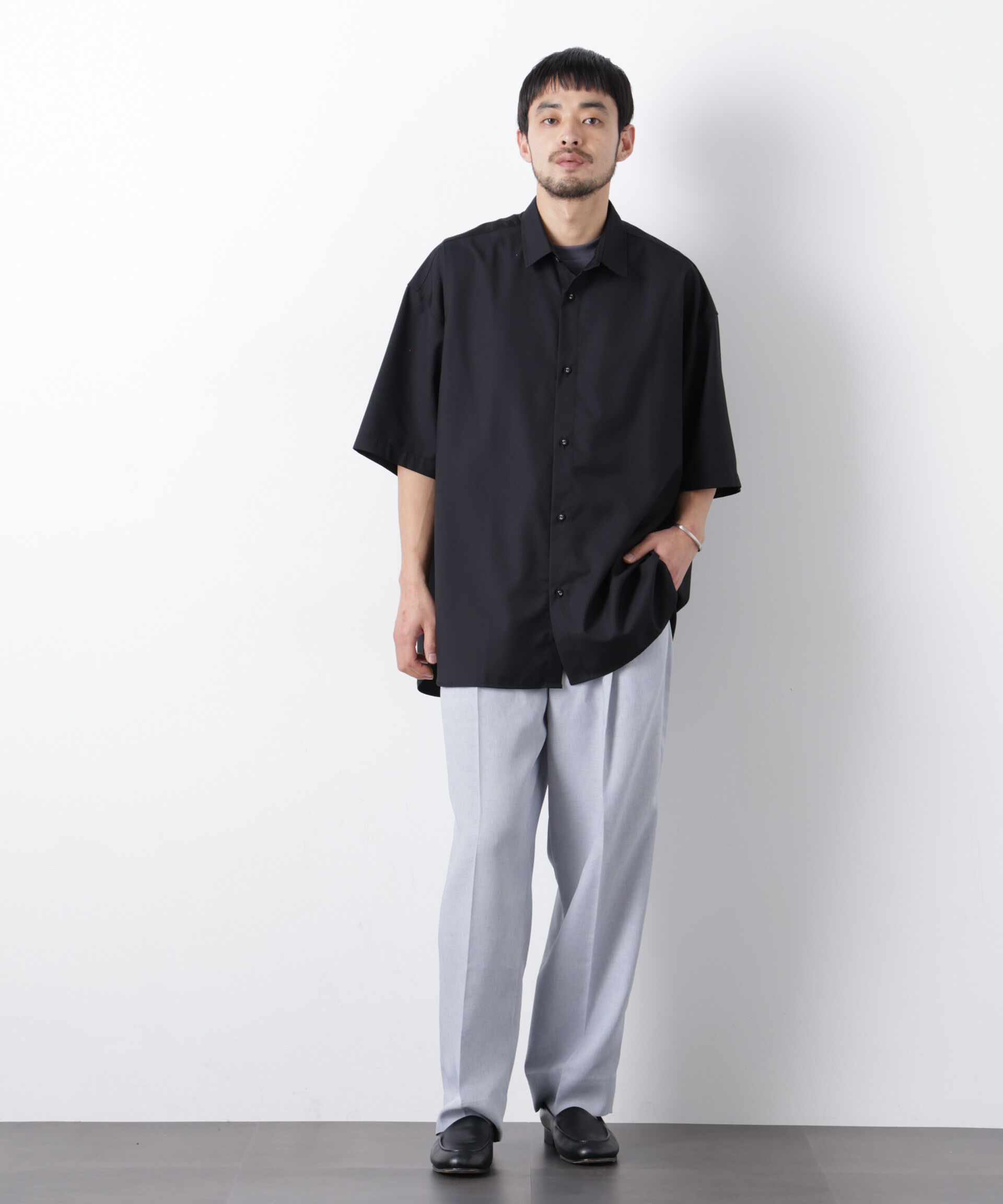 nano･universe「テックリネン スラックス(セットアップ可)」|チノ|