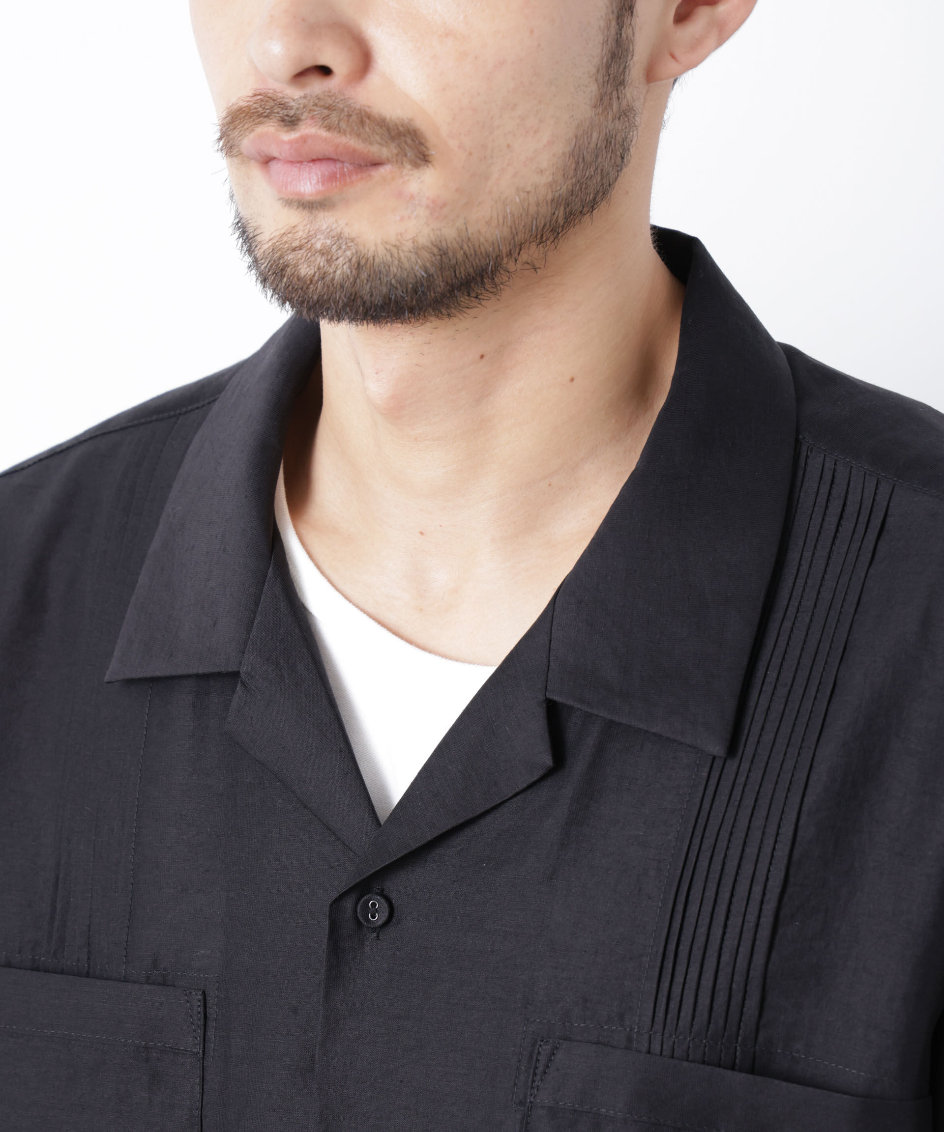 nano･universe「オープンカラーキューバシャツ」|シャツ・ブラウス|