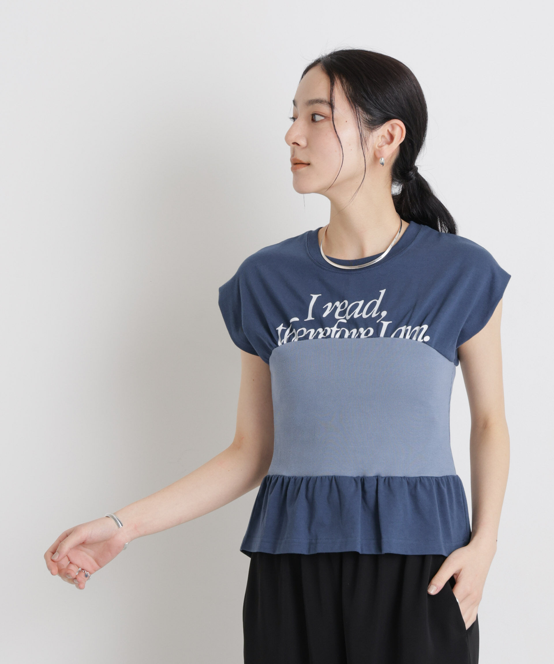 nano･universe「BOOKCLUB/別注 Bustier T shirts」|Tシャツ・カットソー|