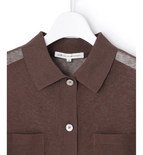 23区「【見上愛さん着用/WEB&一部店舗限定カラーあり】シアー ポロニット」|ニット・セーター|