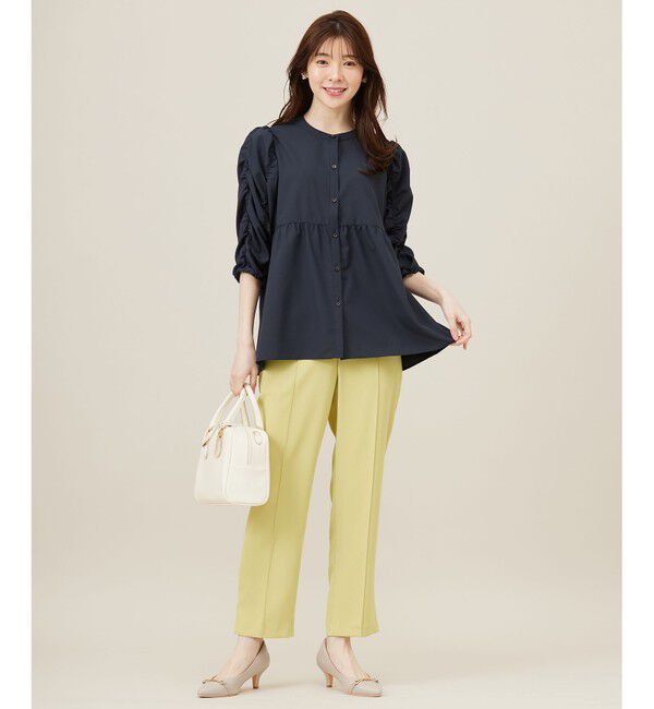 ANY SIS「【洗える】ギャザースリーブ ブラウス」|シャツ・ブラウス|