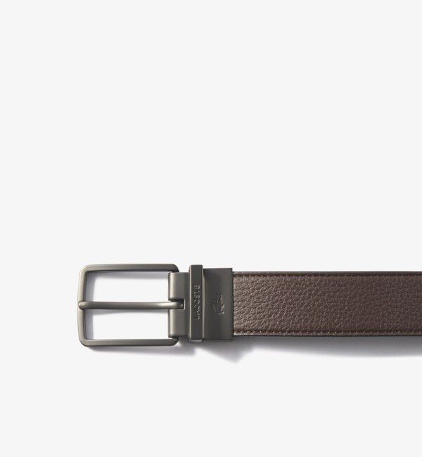 LACOSTE「リバーシブルガンメタバックルレザーベルト」|ベルト|