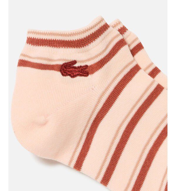 LACOSTE「ウィメンズマルチボーダーアンクルソックス」|ソックス|