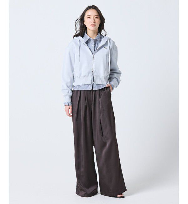 LACOSTE「ダブルフェイスジャージジップフーディー」|パーカー|