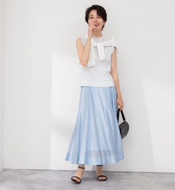 NOLLEY'S sophi「《セットアップ対応》シアーローンフレアスカート」|フレア|