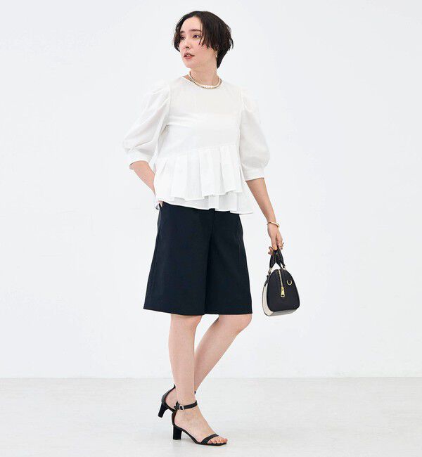 NOLLEY'S「ウォッシャブルサラドラトリコットペプラムブラウス」|シャツ・ブラウス|