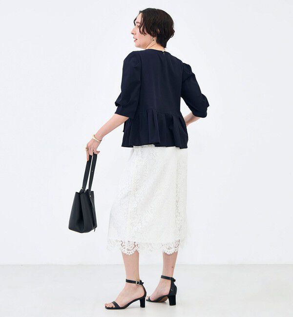 NOLLEY'S「ウォッシャブルサラドラトリコットペプラムブラウス」|シャツ・ブラウス|