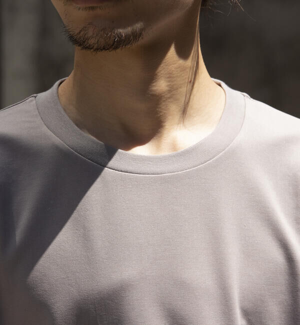 GLOSTER「【GLOSTER/グロスター】ポンチオーバーサイズ クルーネックTシャツ サイドスリット」|Tシャツ・カットソー|