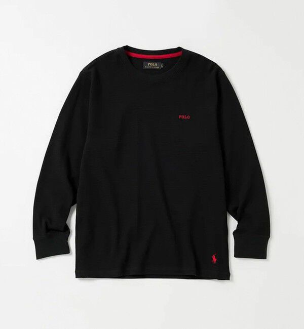 GLOSTER「【POLO RALPH LAUREN/ポロ ラルフ ローレン】ワッフルロングスリーブ」|Tシャツ・カットソー|ブラック