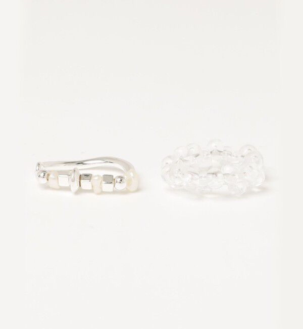 fredy emue「クリアビーズ＆メタルリングセット」|リング|