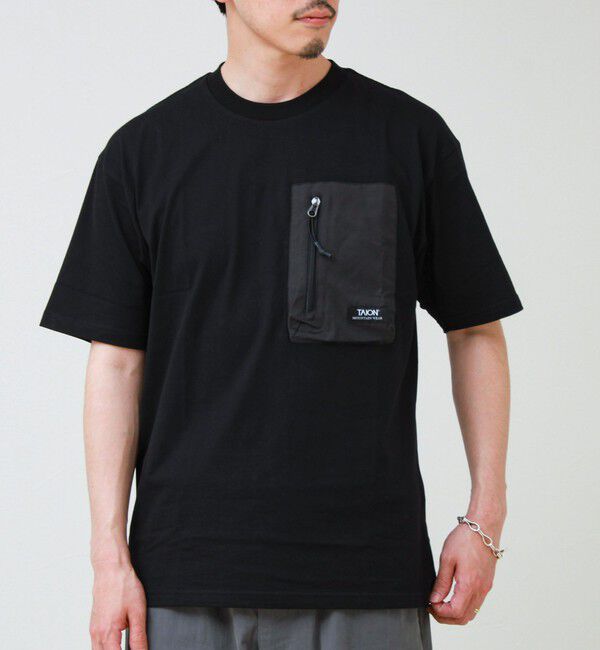 GLOSTER「【TAION / タイオン】MOUNTAION POCKET T-SH」|Tシャツ・カットソー|ブラック
