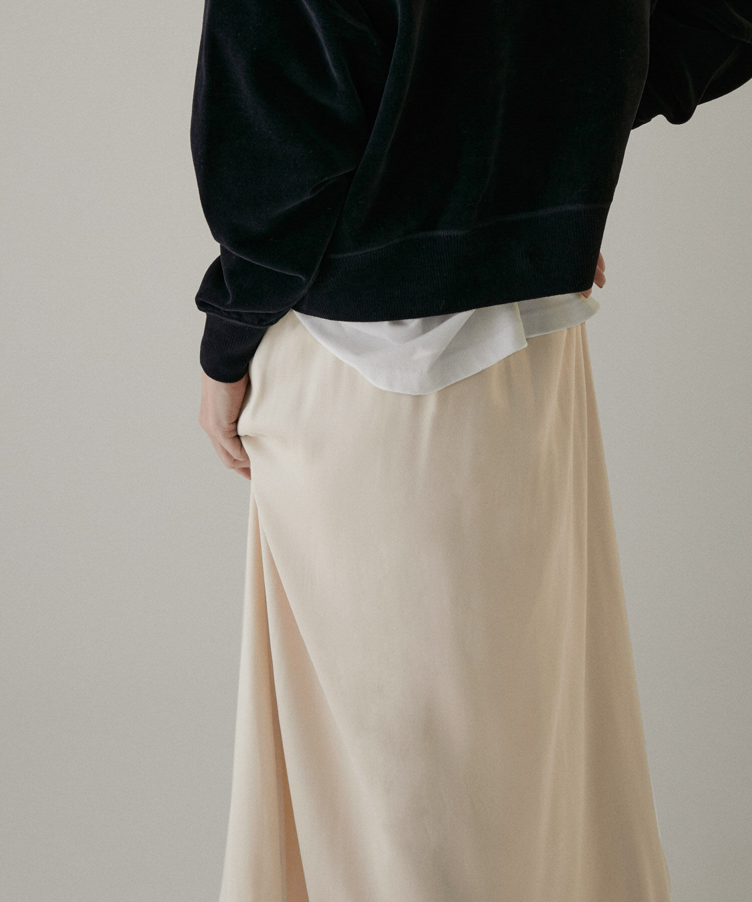 SALON adam et rope'「シルクフレアースカート【セットアップ対応】【洗える】」|スカート|