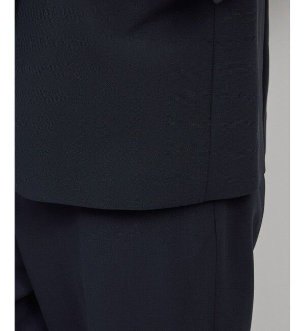 ROPE「トリアセダブルクロスＶネックジャケット/イージーケア」|ノーカラージャケット|