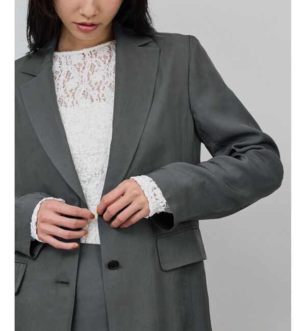 ROPE「シアージャケット/セットアップ対応」|テーラードジャケット|グレー(07)