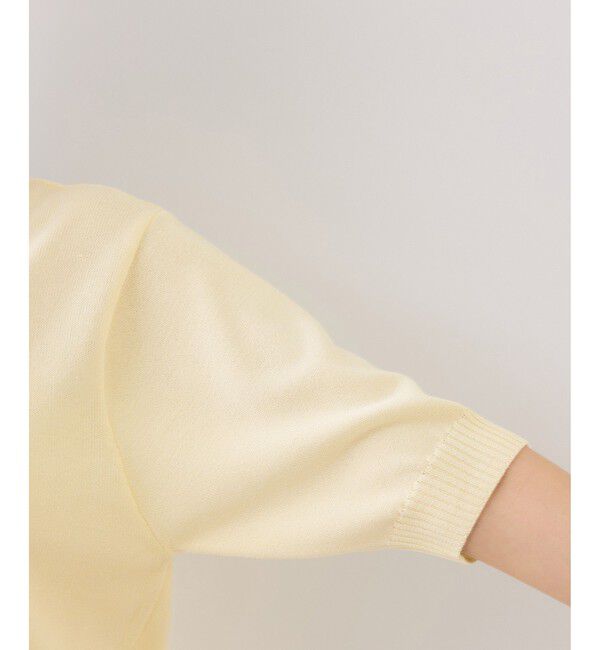 VIS「【WEB限定】三角ニュアンスボタン半袖カーディガン」|カーディガン|