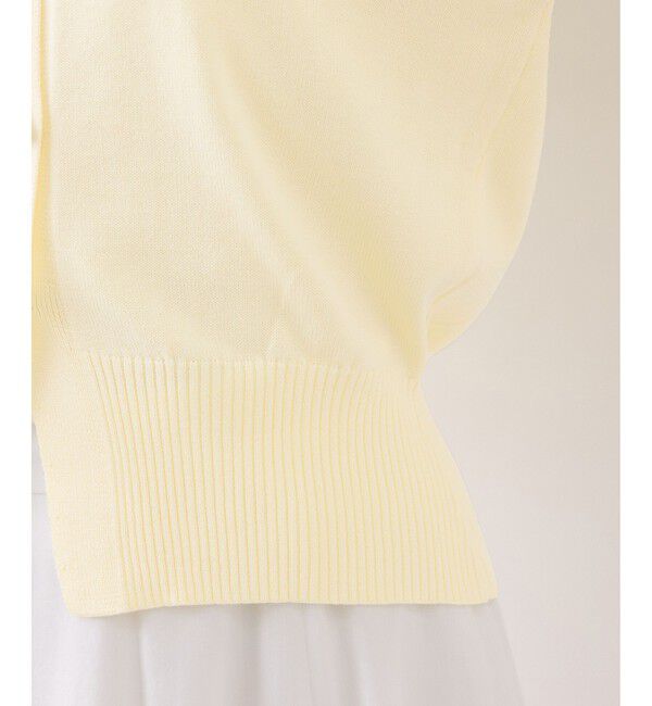 VIS「【WEB限定】三角ニュアンスボタン半袖カーディガン」|カーディガン|