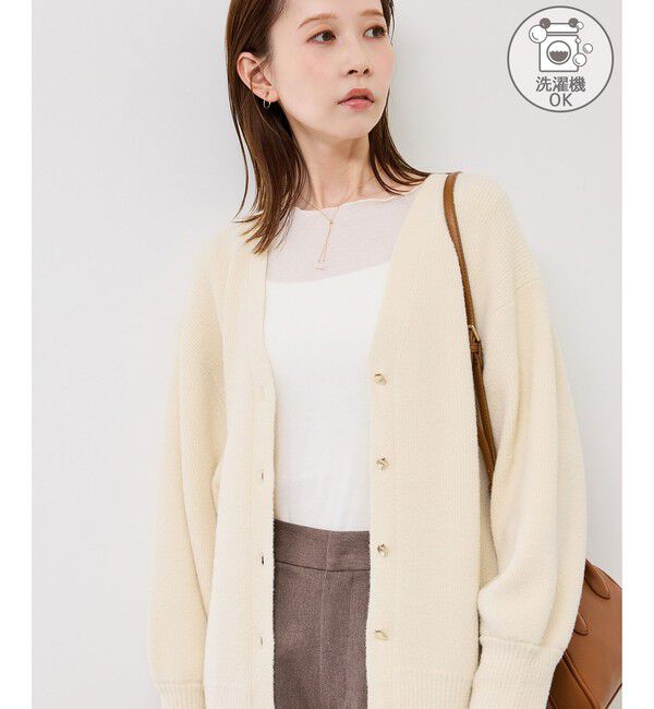 Rope&rsquo;Picnic「【新色追加】スフレニットシリーズ 変形メタルボタンミドル丈カーディガン/イージーケア・リンクコーデ」|カーディガン|キナリ(16)