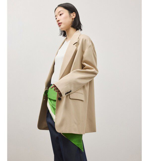 ADAM ET ROPE'「シルキーリラックスジャケット」|テーラードジャケット|