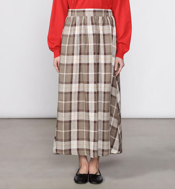 ONEIL OF DUBLIN「O'NEIL OF DUBLIN | リネン フレアロングスカート WOMEN」|スカート|